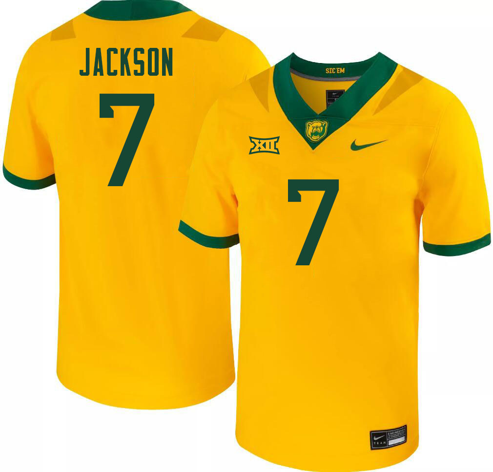 Men-Youth #7 Bryson Jackson Baylor Bears 2023 College Football Jerseys Stitched-Gold